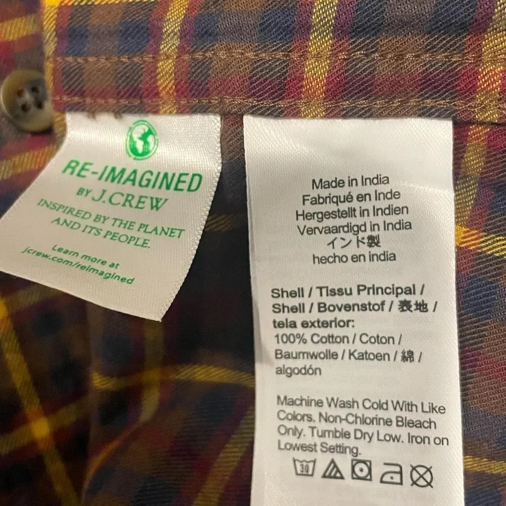 J Crew Brushed Twill Classic Men’s Button Down Shirt Size M